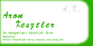aron kesztler business card